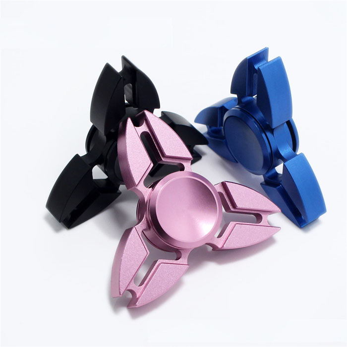 Black Tri crab claw star aluminium alloy fidget spinner