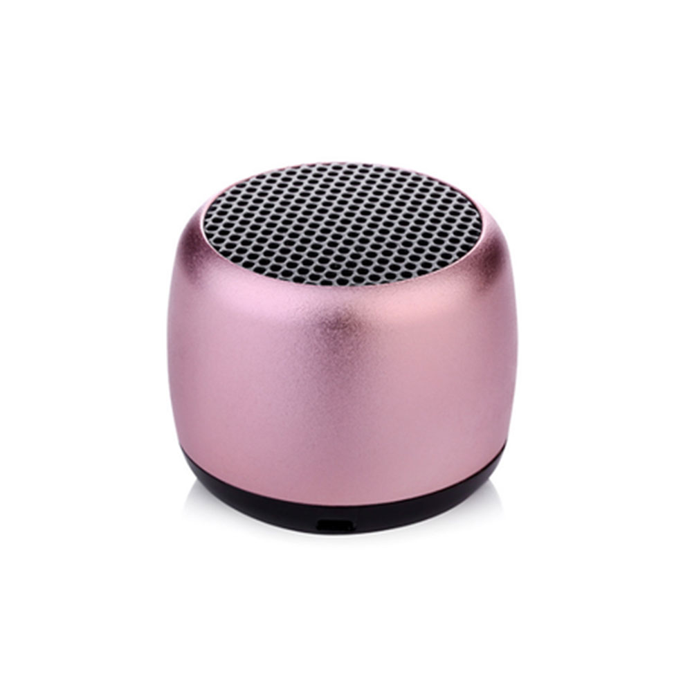 Micro bluetooth 4.1 speaker blue  coin size pink