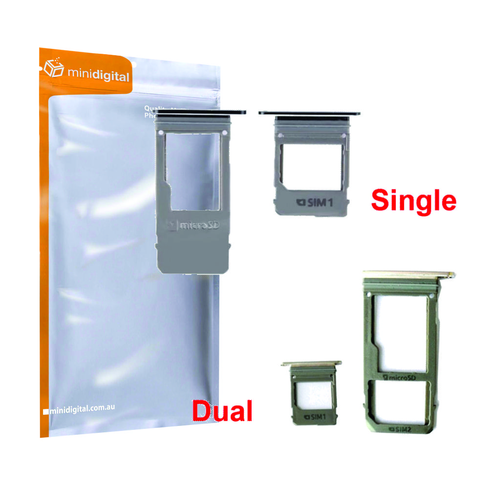 for Samsung Galaxy A520 dual sim tray and micro sd card tray set black