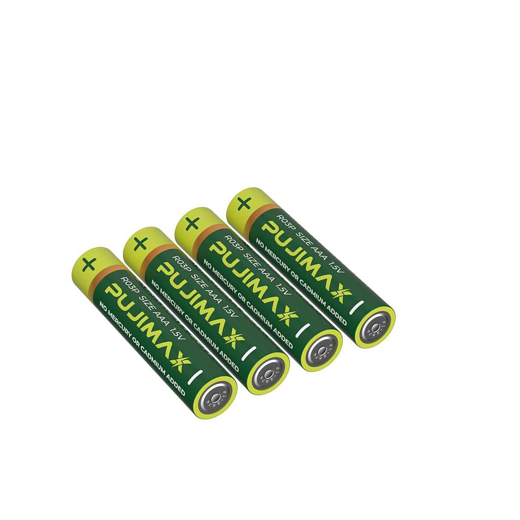 extended nipple AAA battery R03P Zinc Carbon Battery 1.5V 4 pack