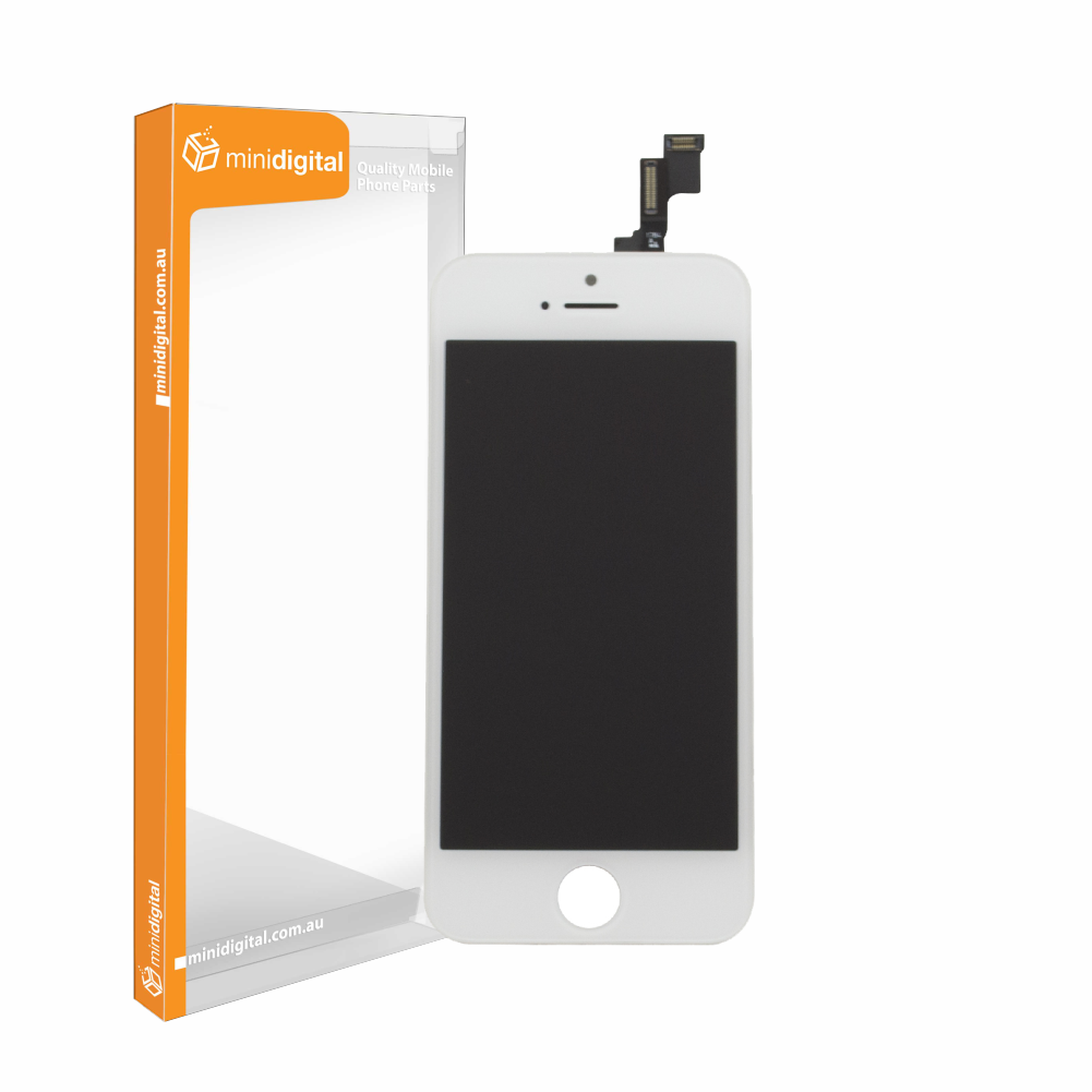 White LCD and touch screen assembly for iPhone 5S Economy Grade