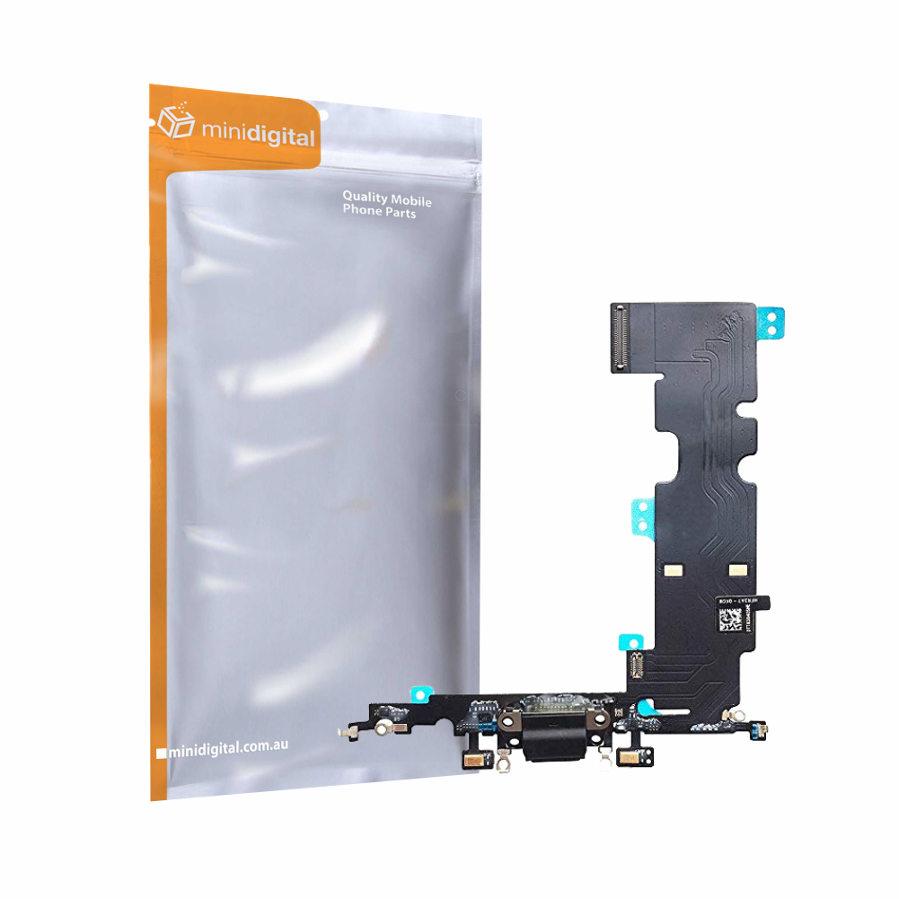 for iPhone 8 plus Charge Port USB Earphone microphone Flex Black 