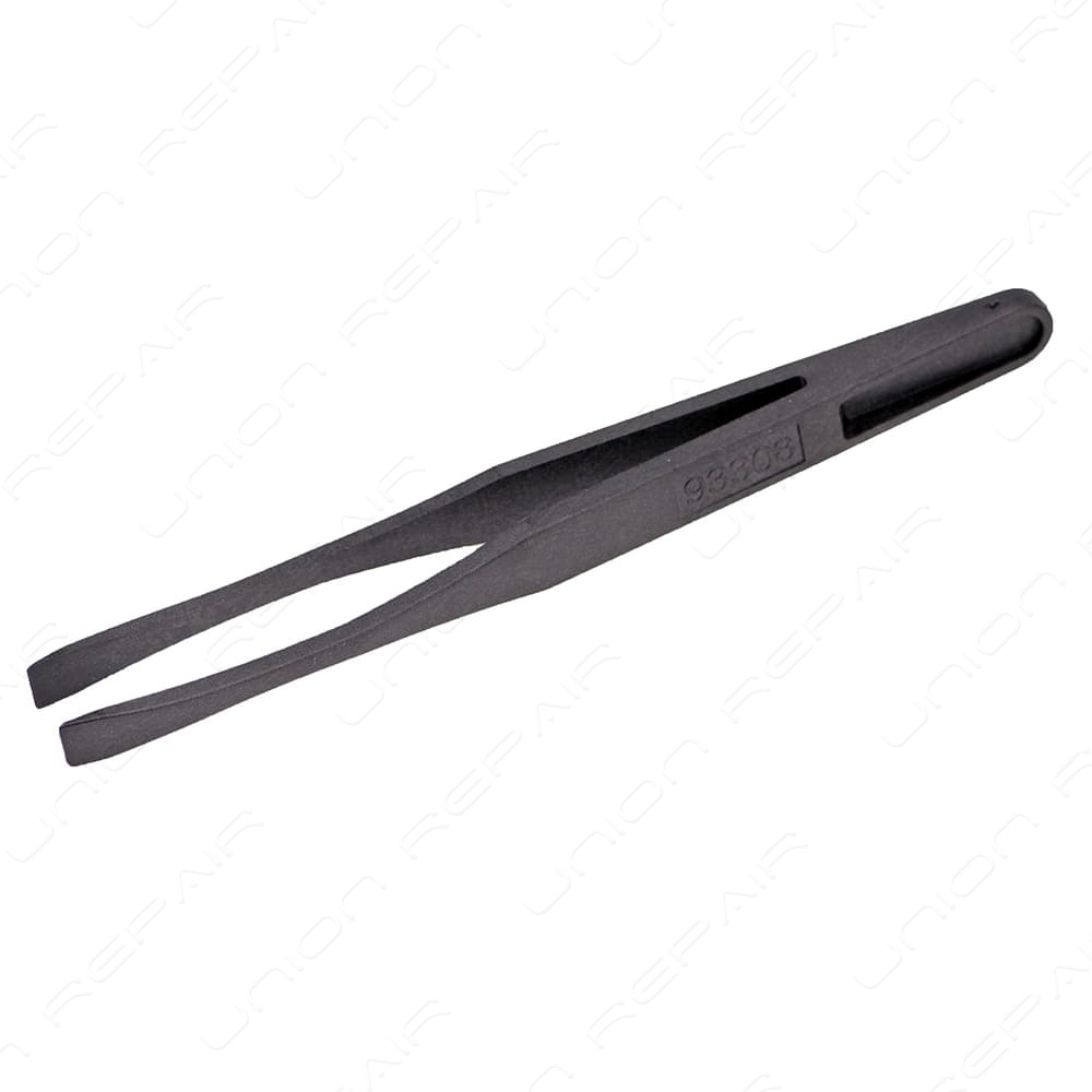 Wide tip ESD safe tweezers carbon