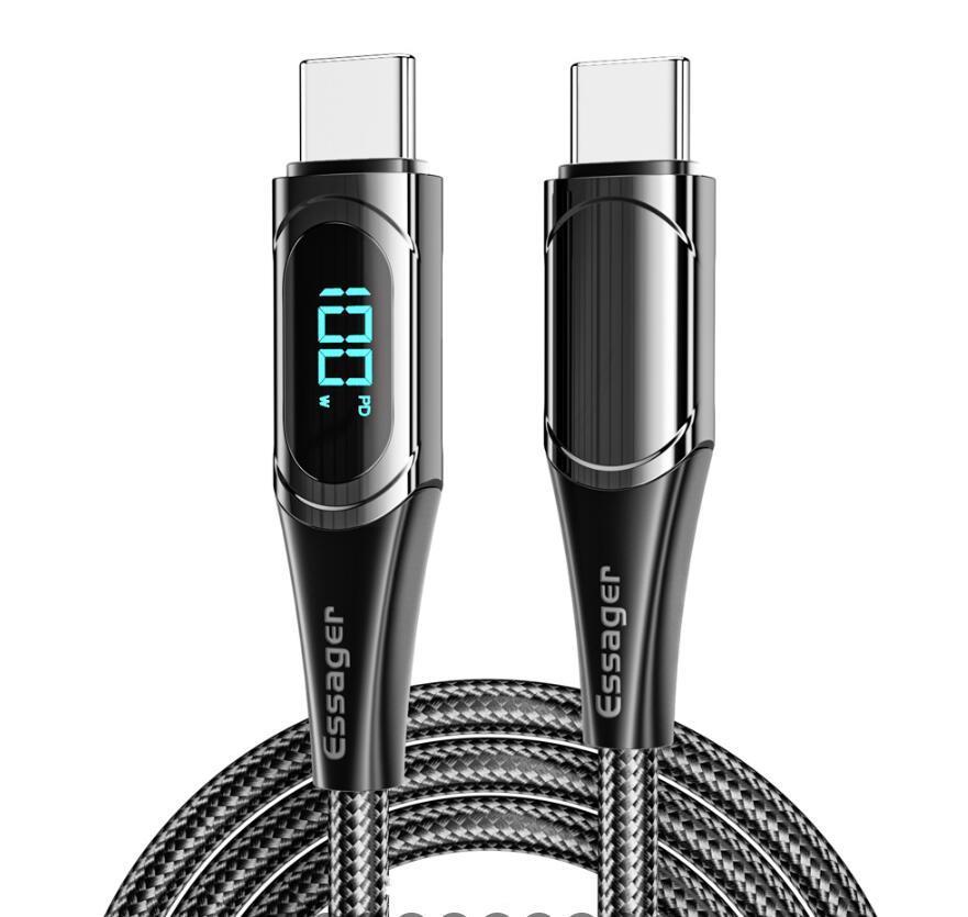 Essager USB Type C To USB C Cable 100W/5A PD Fast Charging Charger Wire Cord