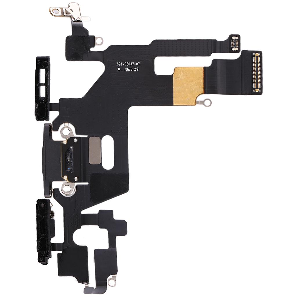 USB Charge Port flex microphone Assembly for iPhone 11 Black