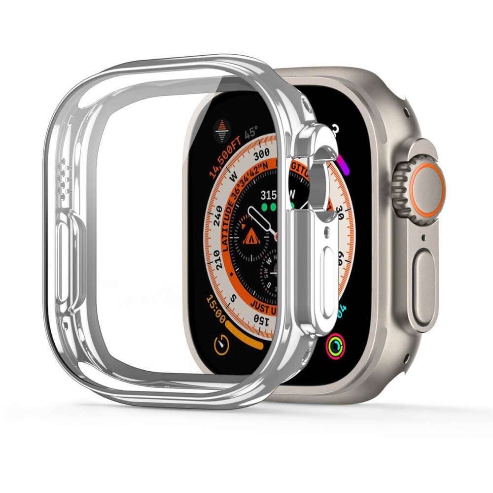 For Apple Watch Ultra 49mm Clear TPU Screen Protector Case