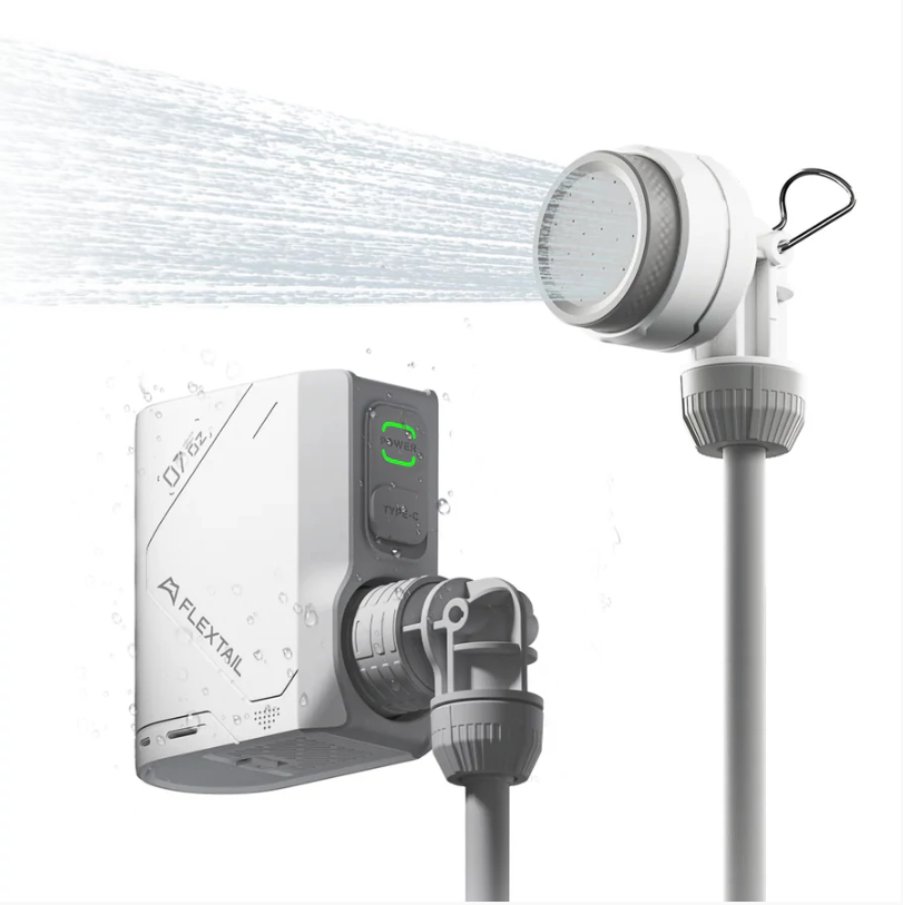 FLEXTAILGEAR Tiny Shower Portable Shower for Camping, Rechargeable Camping